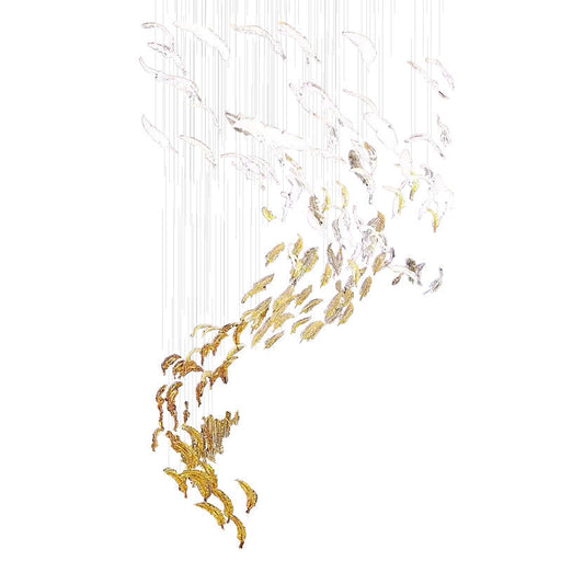 Feather Handblown Glass Chandelier-DWHOME