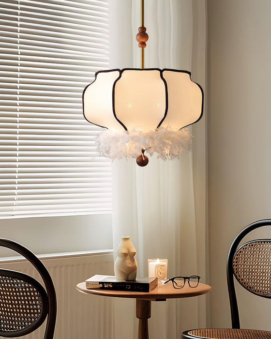 Feathered Lantern Pendant Light-DWHOME