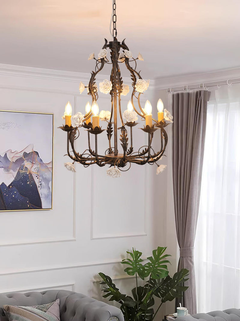 Florentine Rose Garden Chandelier-DWHOME