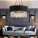 Finn Modern Black Crystal Chandelier for Living Room.