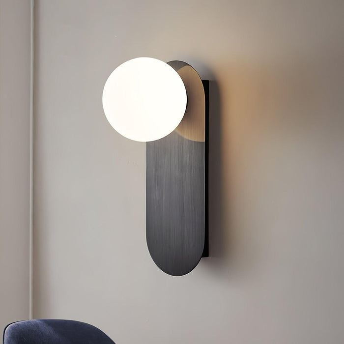 Flat Base Globe Sconce-DWHOME