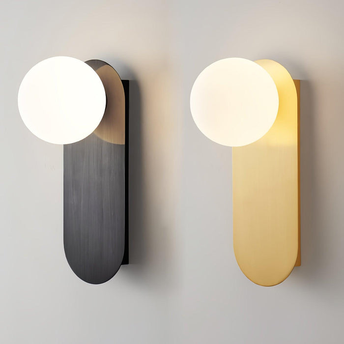 Flat Base Globe Sconce-DWHOME