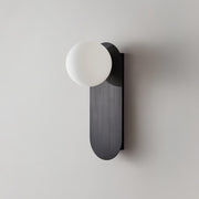 Flat Base Globe Sconce-DWHOME