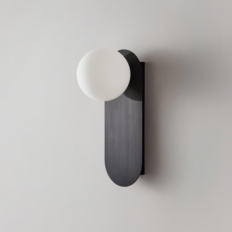 Flat Base Globe Sconce-DWHOME
