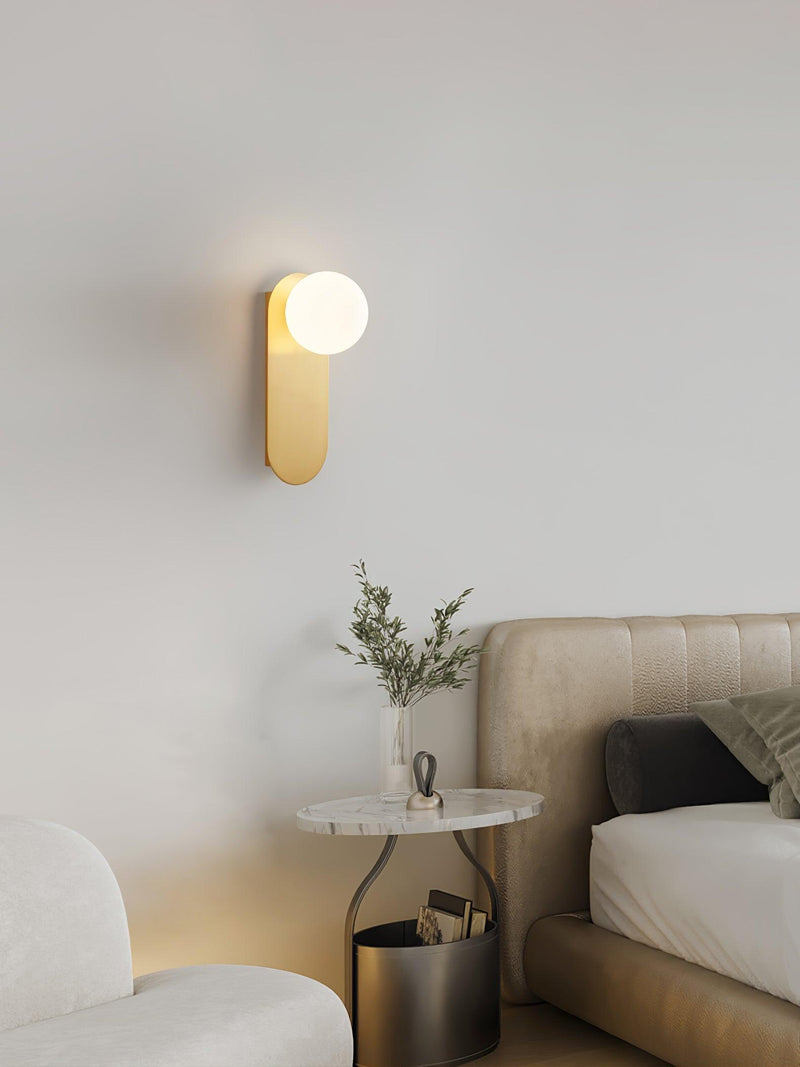 Flat Base Globe Sconce-DWHOME