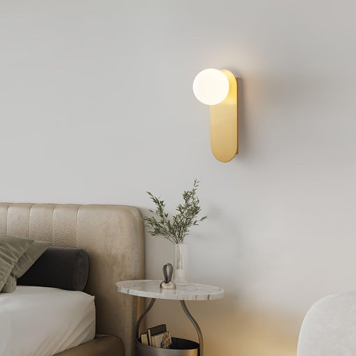 Flat Base Globe Sconce-DWHOME