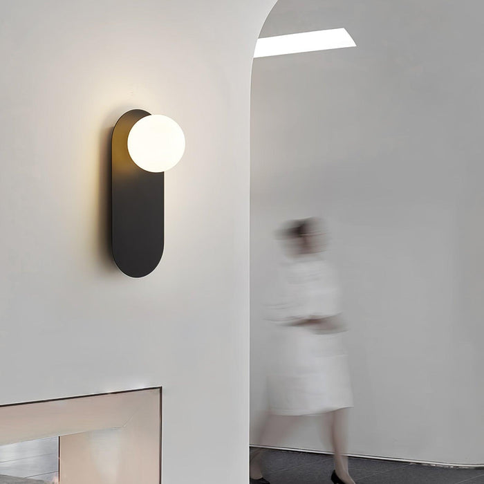 Flat Base Globe Sconce-DWHOME