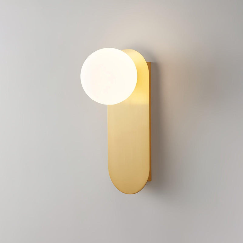 Flat Base Globe Sconce-DWHOME