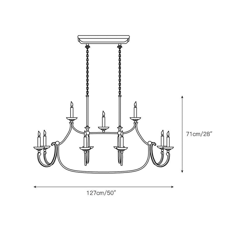 Flemish Linear Chandelier-DWHOME