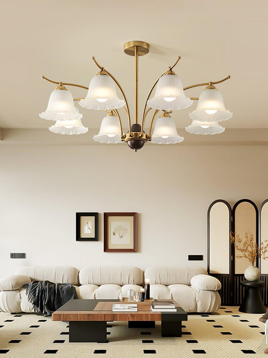 Flora Brass Chandelier-DWHOME