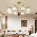 Flora Brass Chandelier-DWHOME
