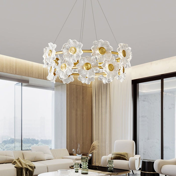 Flora Glass Chandelier.