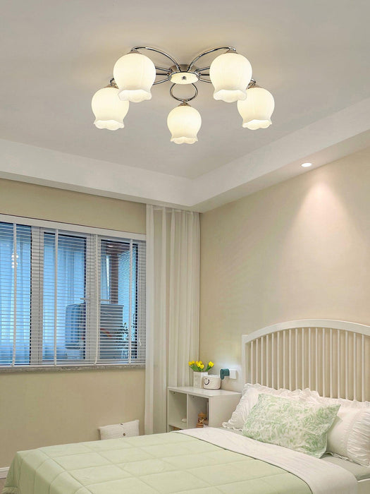 Floral Glass Ceiling Lamp-DWHOME