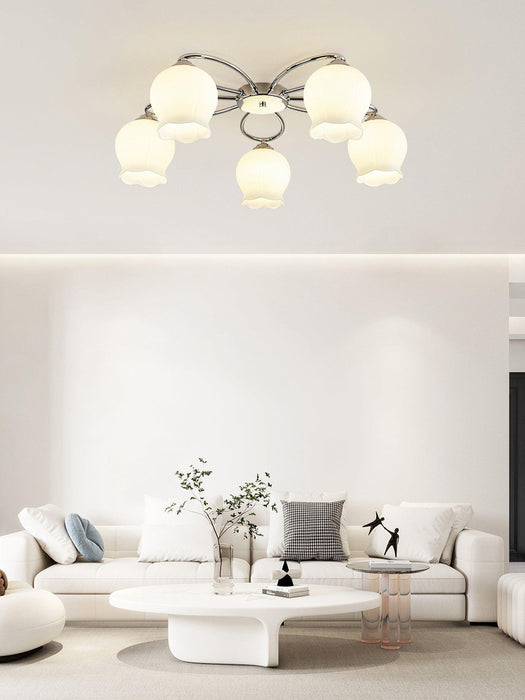 Floral Glass Ceiling Lamp-DWHOME
