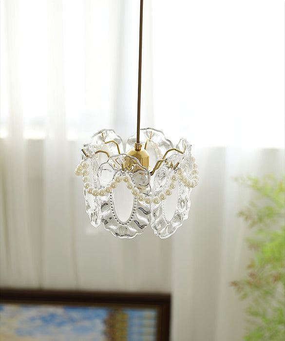 Floral Glass Pendant Lamp.