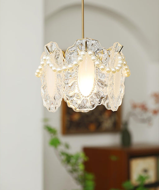 Floral Glass Pendant Lamp.