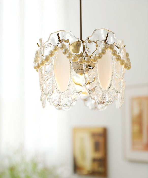 Floral Glass Pendant Lamp.