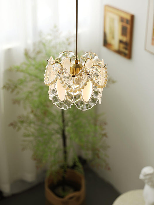 Floral Glass Pendant Lamp.