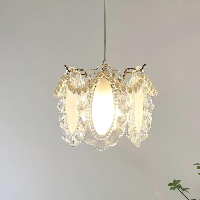 Floral Glass Pendant Lamp.