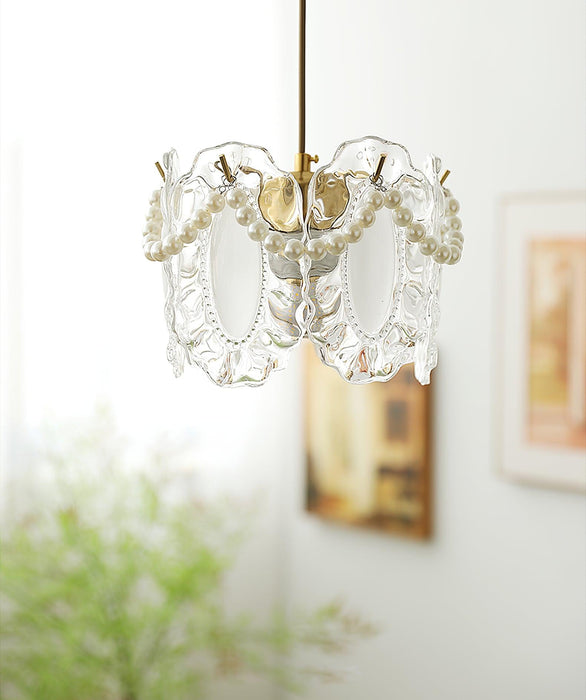 Floral Glass Pendant Lamp.