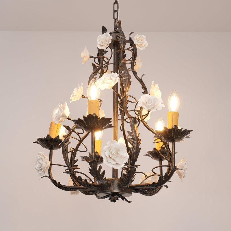Florentine Rose Garden Chandelier-DWHOME