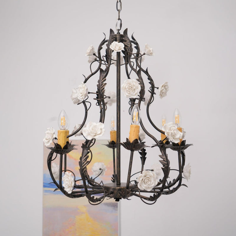Florentine Rose Garden Chandelier-DWHOME