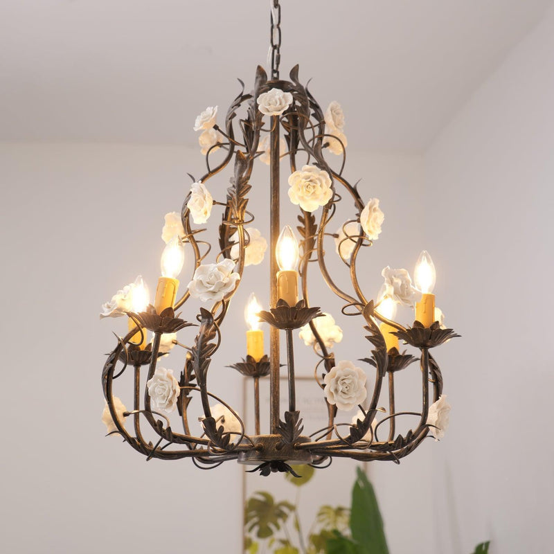 Florentine Rose Garden Chandelier-DWHOME