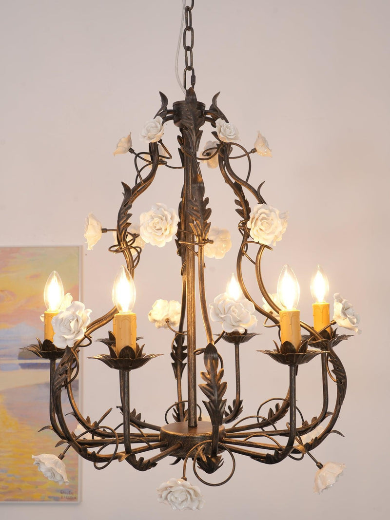 Florentine Rose Garden Chandelier-DWHOME
