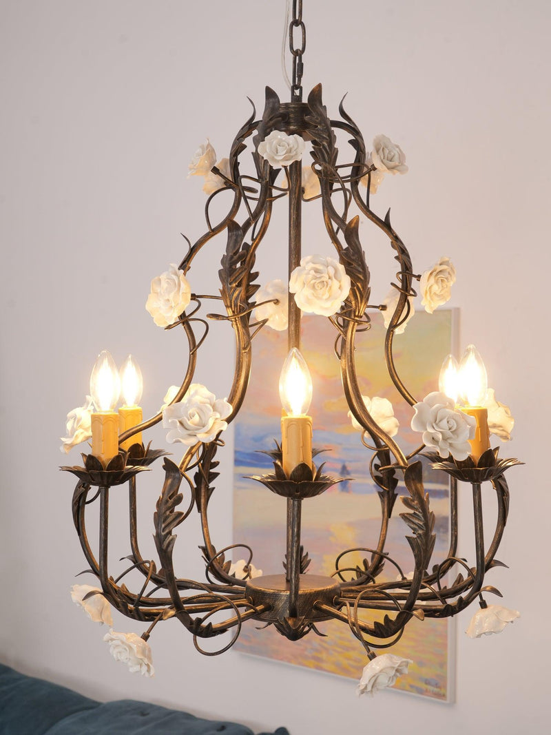Florentine Rose Garden Chandelier-DWHOME