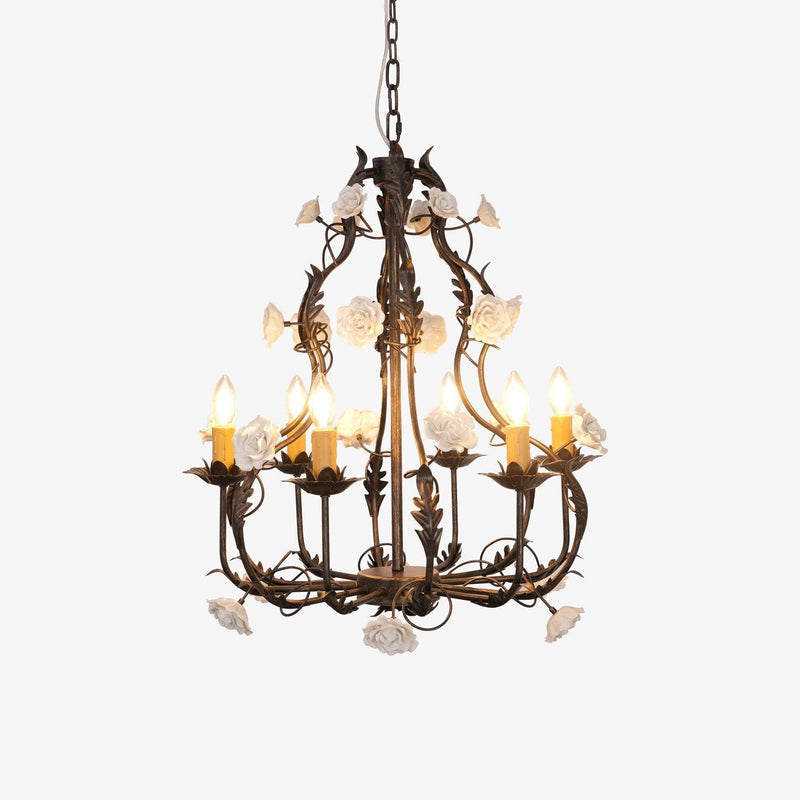 Florentine Rose Garden Chandelier-DWHOME