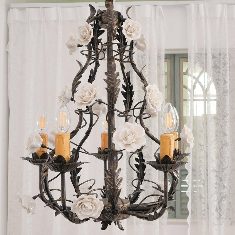 Florentine Rose Garden Chandelier-DWHOME