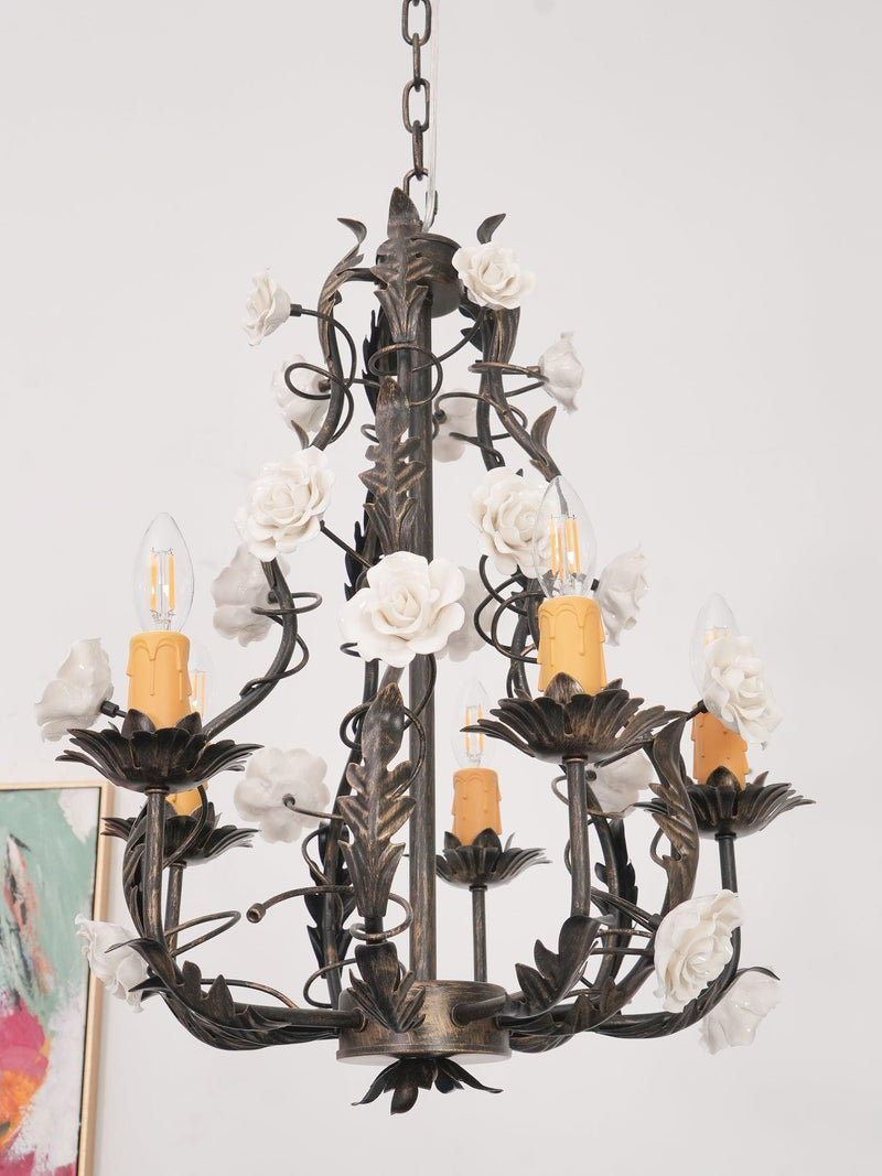 Florentine Rose Garden Chandelier-DWHOME