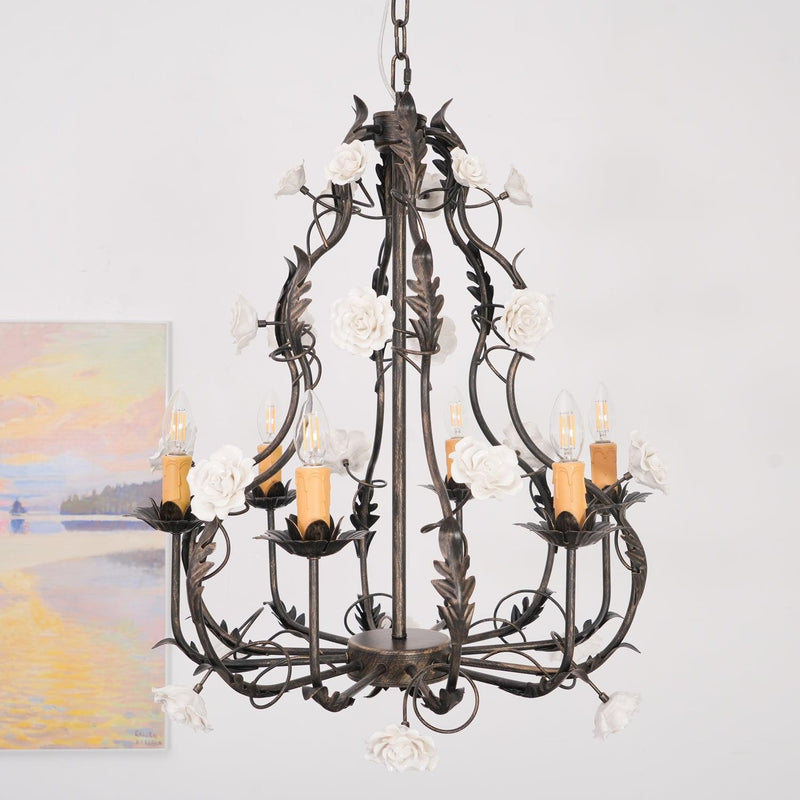 Florentine Rose Garden Chandelier-DWHOME