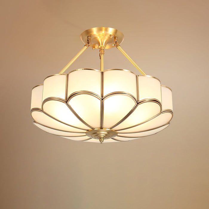 Flower Shape Glass Ceiling Light.