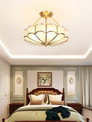 Flower Shape Glass Ceiling Light-DWHOME