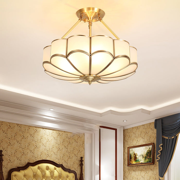 Flower Shape Glass Ceiling Light.