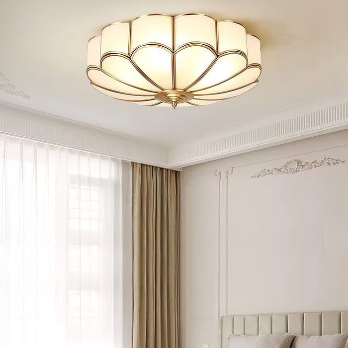 Flower Shape Glass Recessed Ceiling Light.