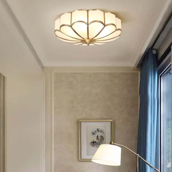 Flower Shape Glass Recessed Ceiling Light.