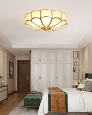 Scalloped Flush Ceiling Light-DWHOME