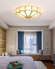 Scalloped Flush Ceiling Light-DWHOME