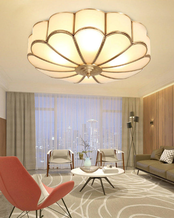 Flower Shape Glass Recessed Ceiling Light.