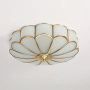 Scalloped Flush Ceiling Light-DWHOME