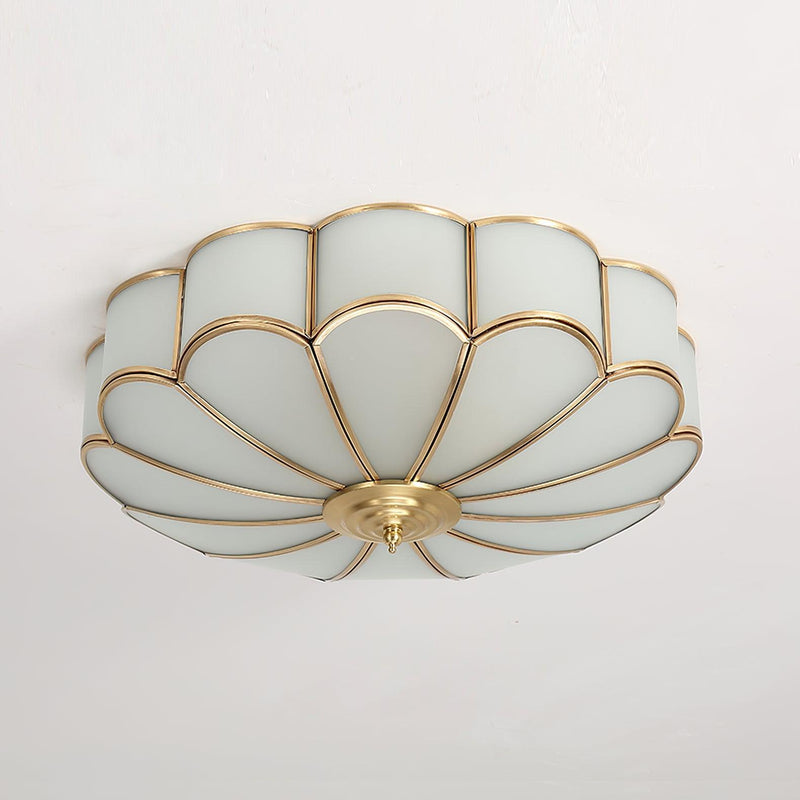 Scalloped Flush Ceiling Light-DWHOME