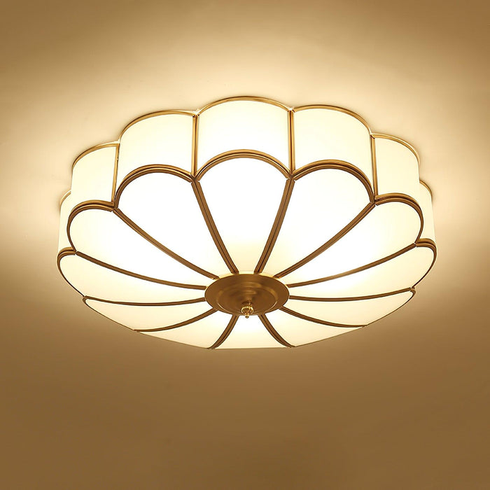 Flower Shape Glass Recessed Ceiling Light.