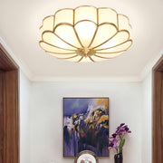 Scalloped Flush Ceiling Light-DWHOME