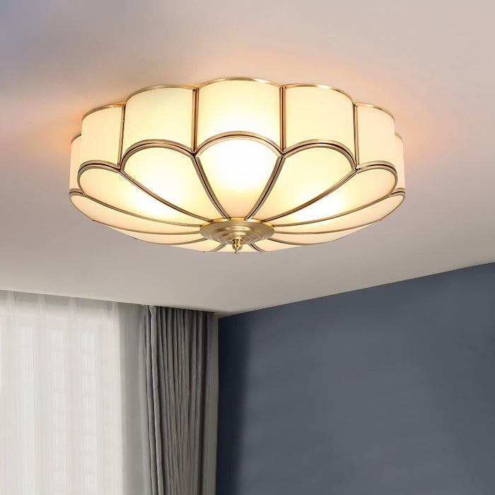 Flower Shape Glass Recessed Ceiling Light.