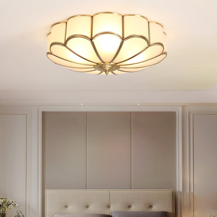 Flower Shape Glass Recessed Ceiling Light.