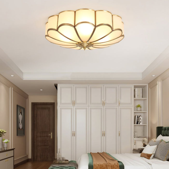 Flower Shape Glass Recessed Ceiling Light.