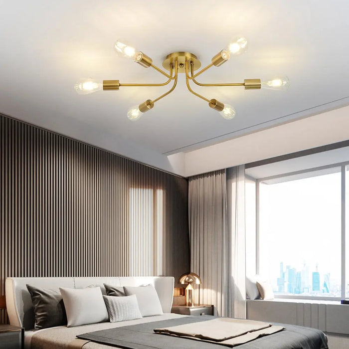 Flush Mount Linear Chandelier.