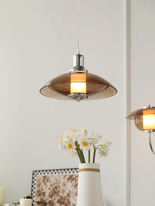 Flying Saucer Chrome Pendant Light.